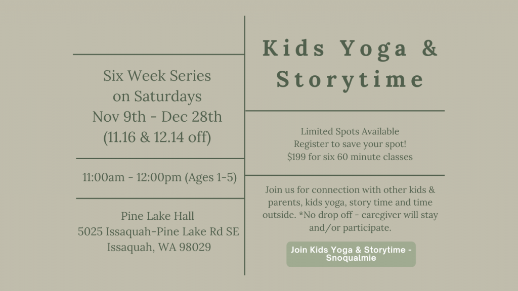 Kids Yoga & Storytime Issaquah